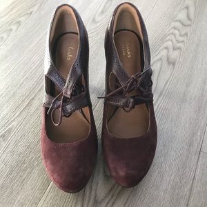 Clarks Artisan Maroon Heels